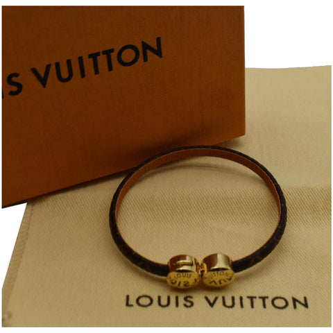 LOUIS VUITTON Historic Mini Monogram Canvas Bracelet Brown