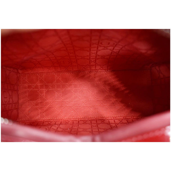 Christian Dior Medium Lady Dior Cannage Patent Leather Bag