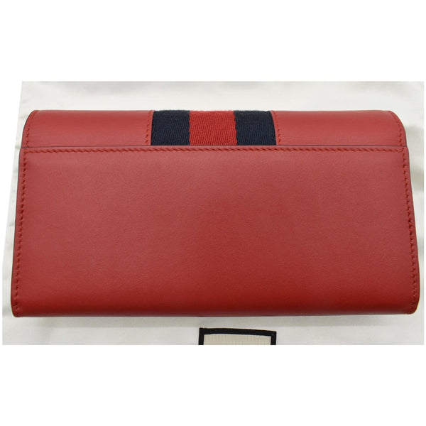 Gucci Sylvie Continental Leather Wallet Red - Dallas Handbags