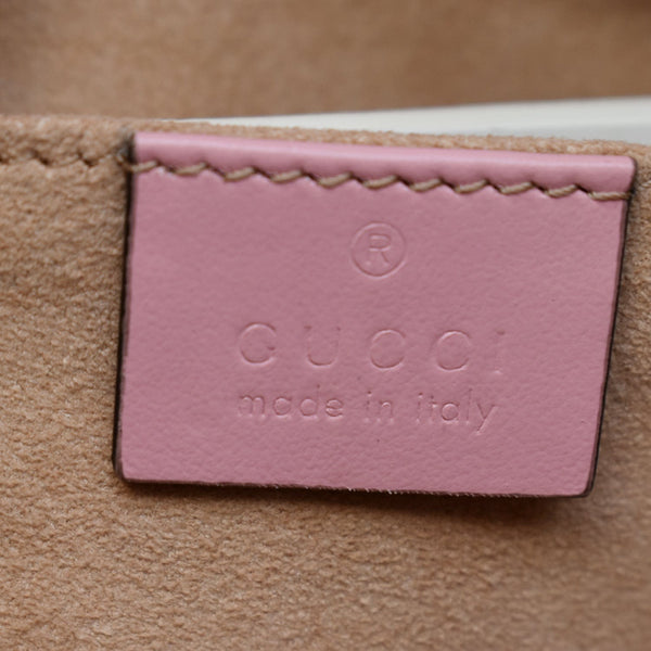 GUCCI GG Marmont Mini Matelassé Leather Shoulder Crossbody Bag Pastel Pink 446744