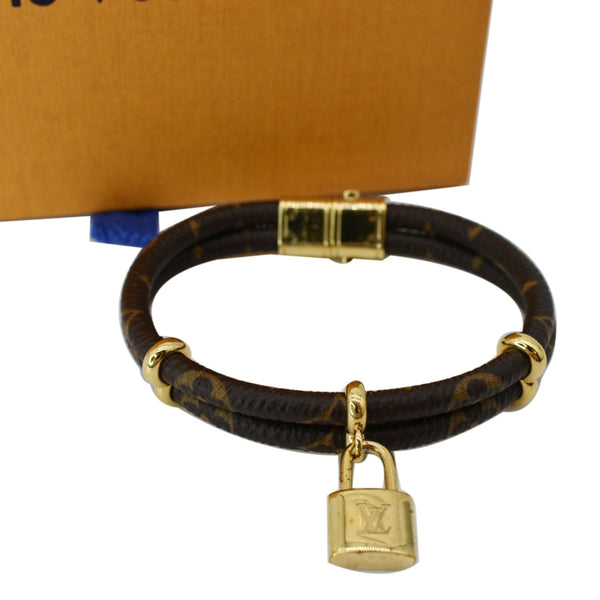 LOUIS VUITTON Keep it Twice Monogram Canvas Bracelet Brown