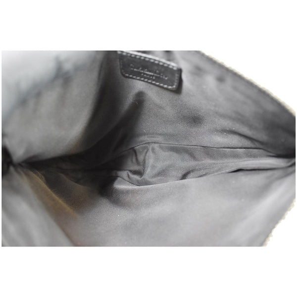 CHRISTIAN DIOR Mini Saddle Monogram Pochette Shoulder Bag Black