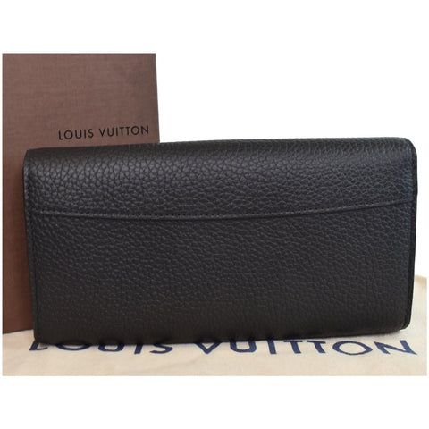 LOUIS VUITTON Capucines Crown Flowers Taurillon Wallet Black