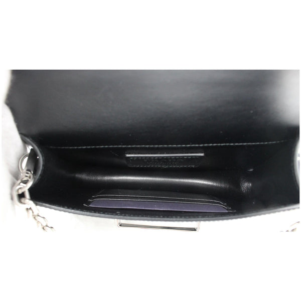 Prada City Sidonie Small Leather Crossbody Bag Black inner