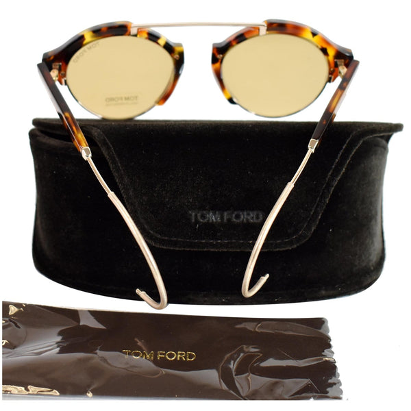 TOM FORD Farrah FT0631 55E 49 Round Unisex Sunglasses Brown Lens