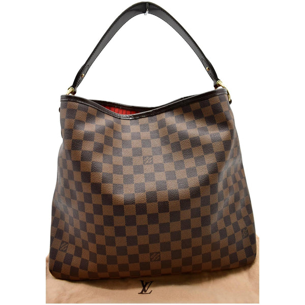 LOUIS VUITTON Delightful MM Damier Ebene Hobo Bag Brown