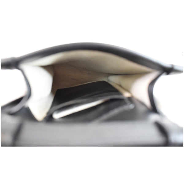 GUCCI GG Embossed Leather Mini Messenger Bag Black 625571