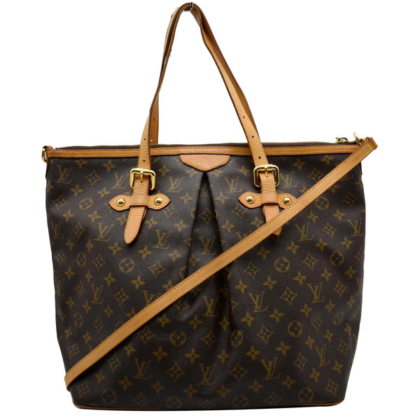 LOUIS VUITTON Palermo GM Monogram Canvas Tote Shoulder Bag Brown