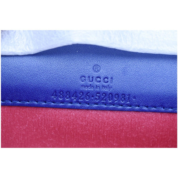 GUCCI Marmont GG Mini Velvet Matelasse Crossbody Bag Blue 488426