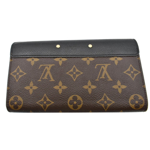 LOUIS VUITTON Pallas Monogram Canvas Pallas Wallet Brown