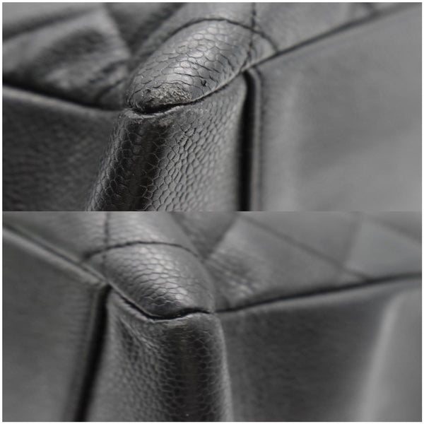 CHANEL Grand Shopping GST Caviar Leather Tote Bag Black