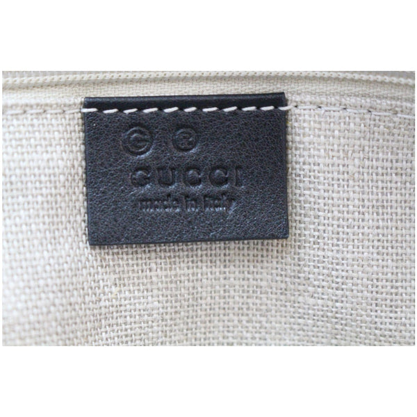 GUCCI Dome Medium Microguccissima Leather Shoulder Bag Black 449663