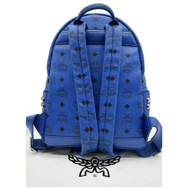MCM Stark Classic Small Visetos Canvas Backpack Bag Blue