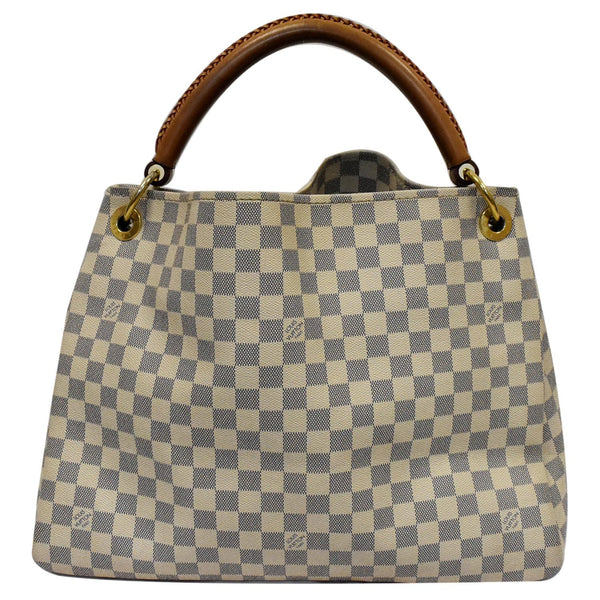 LOUIS VUITTON Artsy MM Damier Azur Hobo Bag White