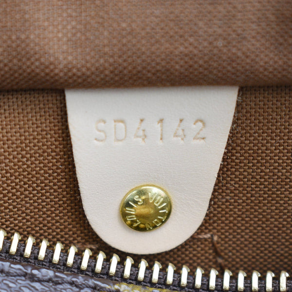 LOUIS VUITTON Speedy 30 Monogram Canvas Satchel Bag Brown