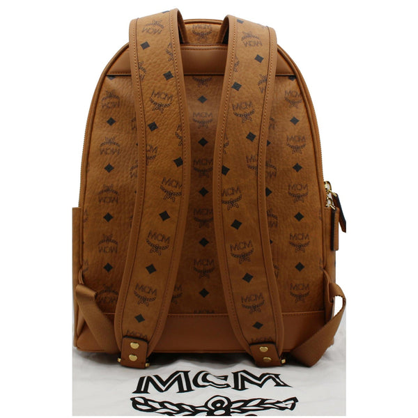 MCM Stark Classic Visetos Canvas Backpack Bag Cognac