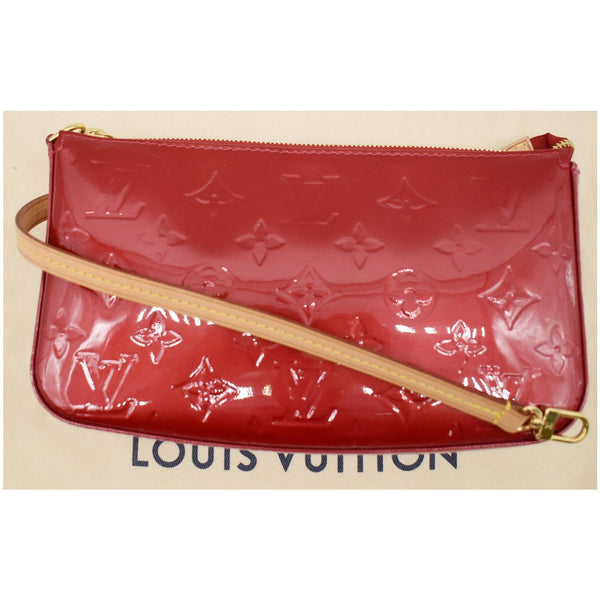 LOUIS VUITTON Pochette Accessoires NM Monogram Vernis Pouch Bag Red