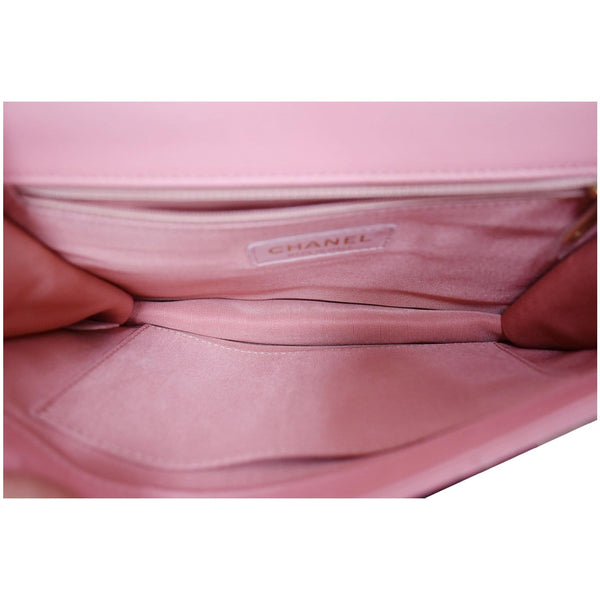 CHANEL Matelasse Costume Pearl Leather Shoulder Bag Pink