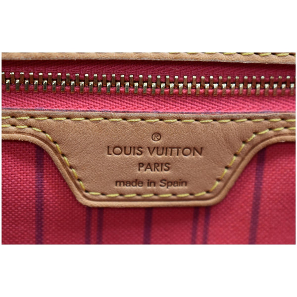 Louis Vuitton Neverfull MM V Grenade Canvas Hand Bag made in Spain