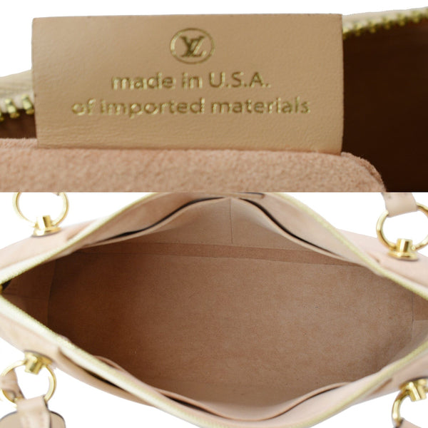 LOUIS VUITTON V MM Monogram Empreinte Tote Shoulder Bag Rose
