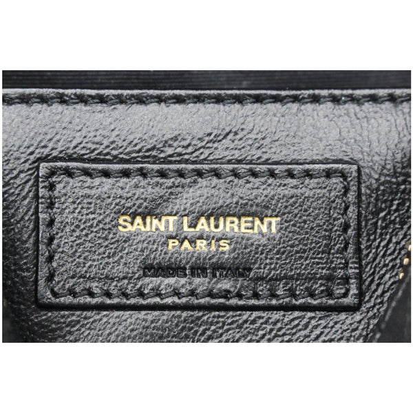 YVES SAINT LAURENT 80's Vanity Quilted Grain De Poudre Leather Shoulder Bag Black