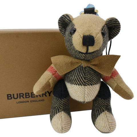 BURBERRY Thomas Bear House Check Bag Charm Gold - Hot Deals