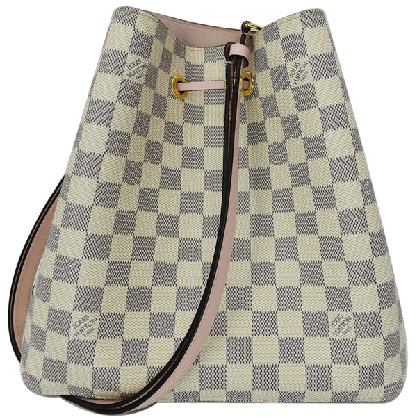 LOUIS VUITTON Neonoe MM Damier Azur Shoulder Bag Rose