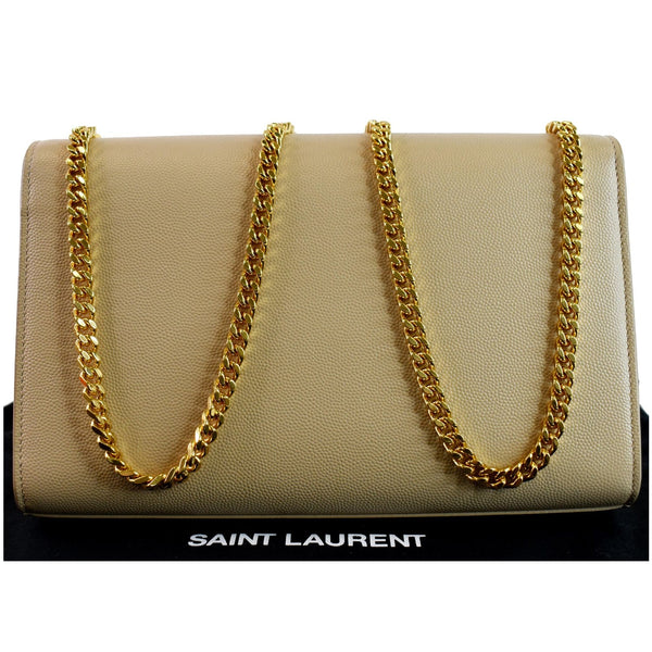 YVES SAINT LAURENT Kate Small Grain De Poudre Crossbody Bag Beige