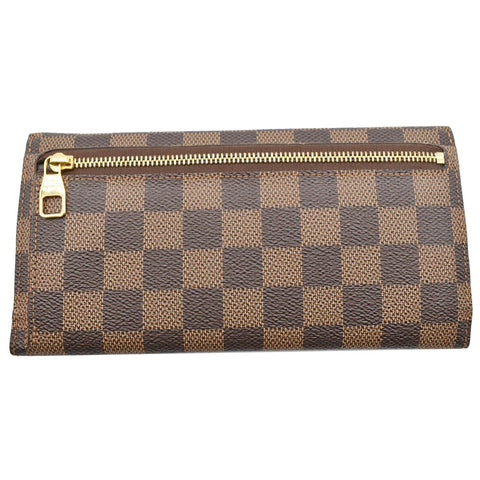LOUIS VUITTON Long Origami Damier Ebene Wallet Brown