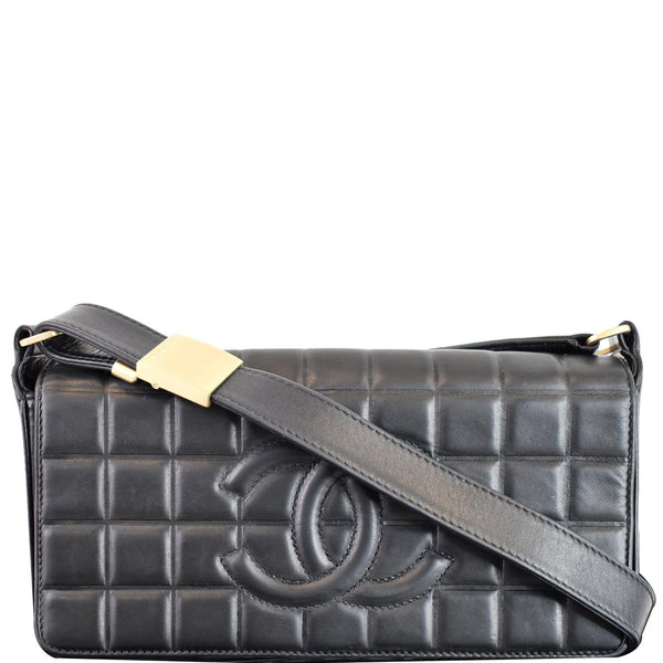 CHANEL CC Chocolate Bar Flap Bag Black