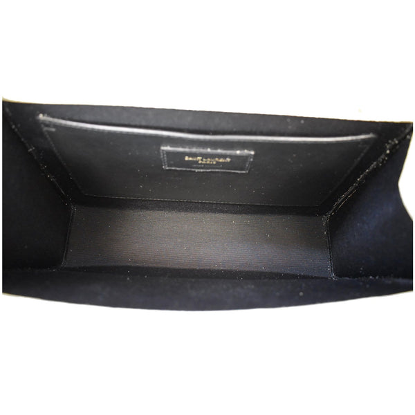 YVES SAINT LAURENT Medium Envelope Matelasse Suede Crossbody Bag Beige