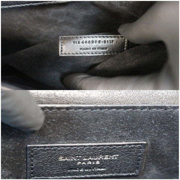 YVES SAINT LAURENT Large Charlotte Leather Messenger Bag Black