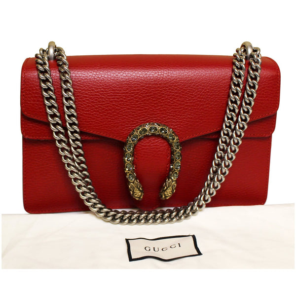 GUCCI Dionysus Small Leather Shoulder Bag 400249 Red