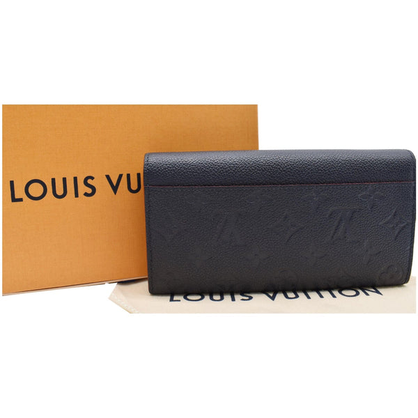 LOUIS VUITTON Sarah Monogram Empreinte Leather Wallet Blue