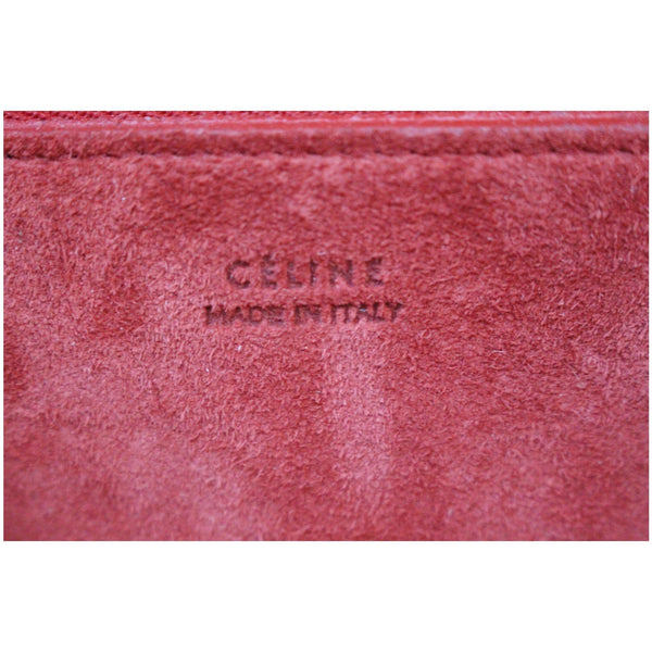 CELINE Ring Small Smooth Leather Tote Bag Red