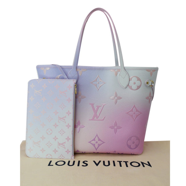 LOUIS VUITTON Neverfull MM Monogram Canvas Tote Bag Sunrise Pastel - New Year Deals