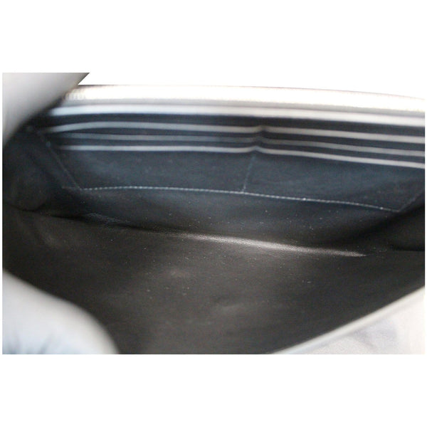 CELINE Folded Clutch Strap Leather Shoulder Bag Black