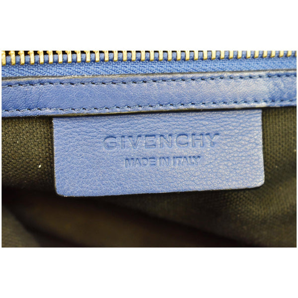 GIVENCHY Nightingale Medium Bicolor Leather Satchel Bag Blue/Black