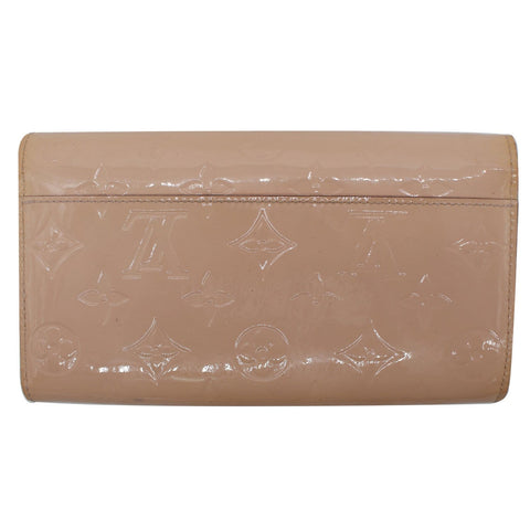 LOUIS VUITTON Sarah Monogram Vernis Leather Chain Wallet Light Pink