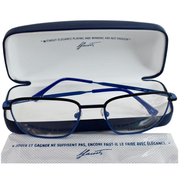 LACOSTE L2222 424 53 Men Matte Blue Frame Eyeglasses Demo Lens