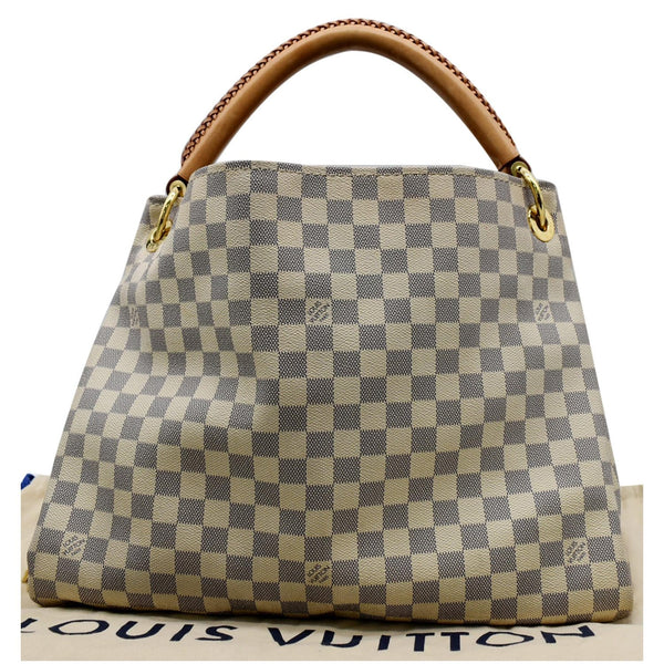LOUIS VUITTON Artsy MM Damier Azur Shoulder Bag White