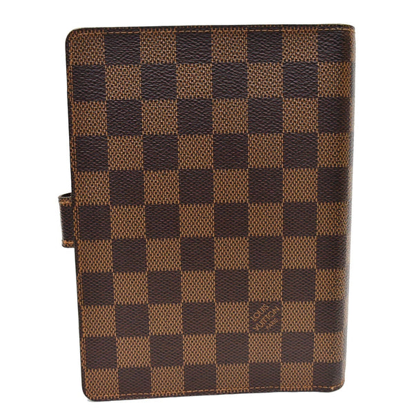 LOUIS VUITTON Agenda MM Damier Ebene Planner Cover Brown