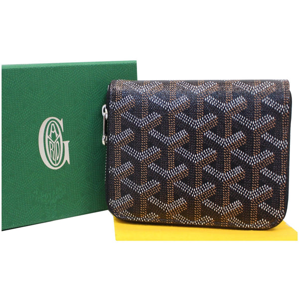 GOYARD Zip Around Coin Card Wallet Black