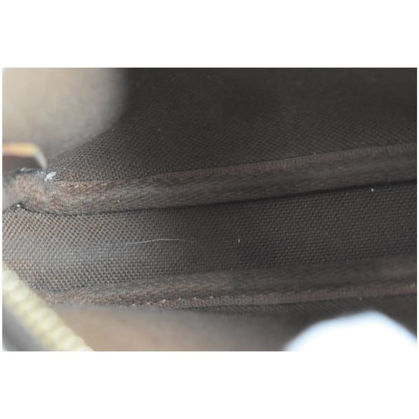 LOUIS VUITTON Mini Pochette Monogram Canvas Accessories Pouch Bag Brown