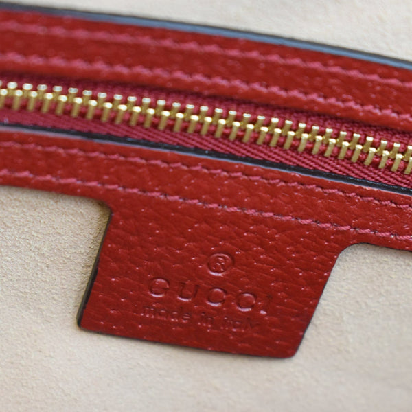 GUCCI Ophidia Flora Web GG Supreme Canvas Top Handle Shoulder Bag Red 524532