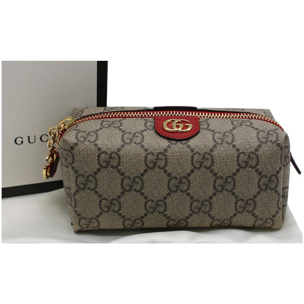 GUCCI Ophidia GG Supreme Canvas Cosmetic Case Beige 548394
