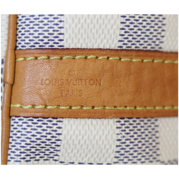 Engraved Louis Vuitton Speedy 30 Damier Azur Bag