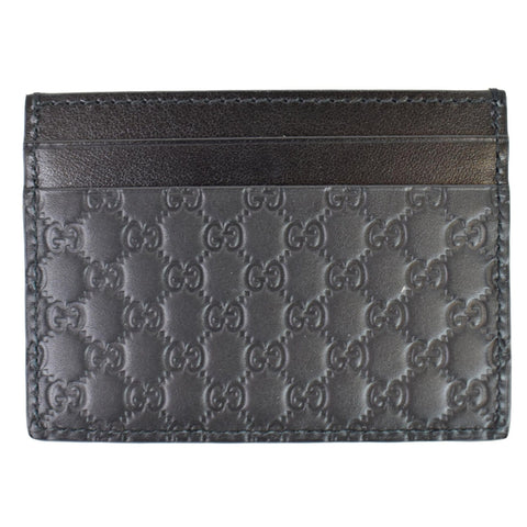 GUCCI Microguccissima Card Case Black 476010