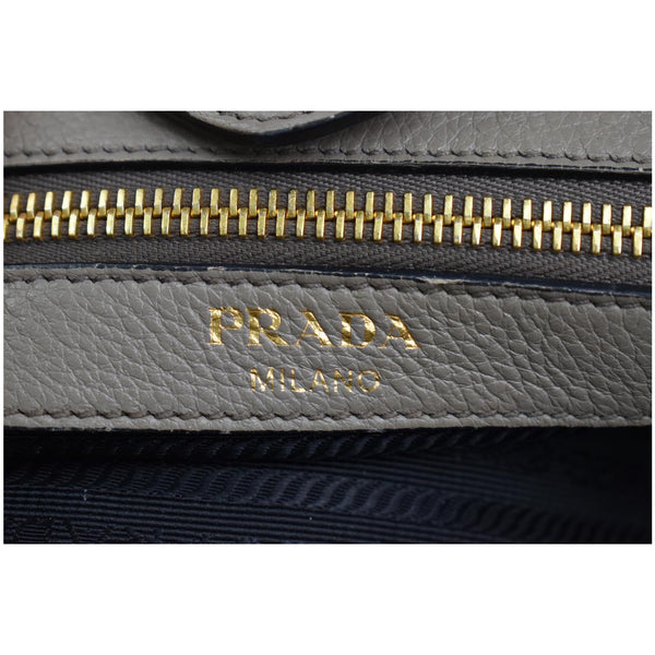 Prada Calf Leather Tote Bag Clay Gray - Dallas Handbags