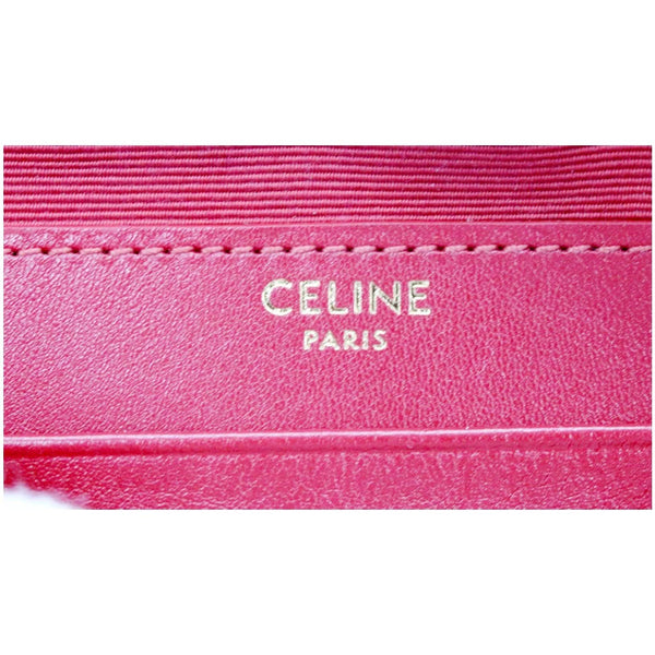 CELINE Women C Charm Small Quilted Calfskin Leather Camera Bag Red